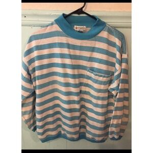 Vintage 80s Striped Top Currants Jeri Jo Small‎